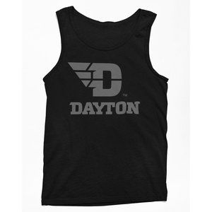 NEW Dayton Flyers Tonal Logo Tank Top BLACKOUT